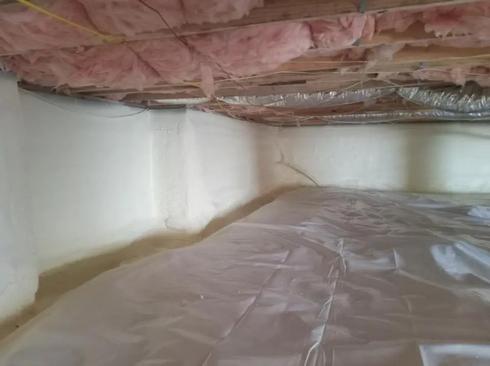 Crawl space encapsulation with closed-cell spray foam for Roof Waterproofing in Coal City